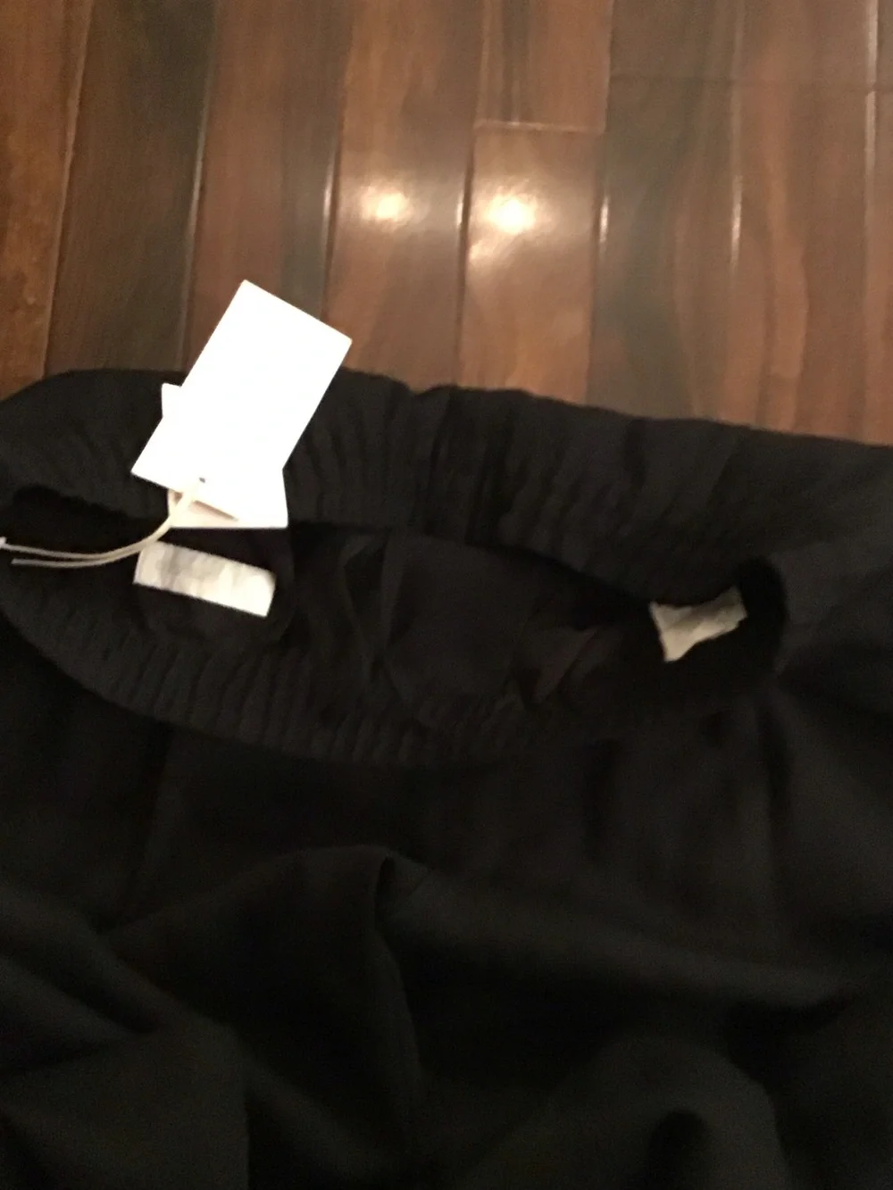 Zara Black Relaxed Elastic-Waist Dress Pants